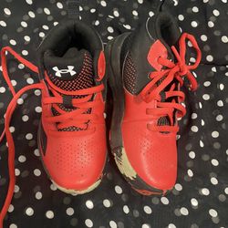 Boy Under Armour Shoes Red Size 11 K 