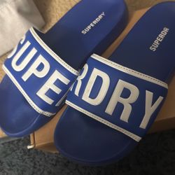 Blue SUPERDRY Slides - small