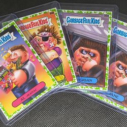 Garbage Pail Kids Booger Green Parallel Cards Lot Of 4