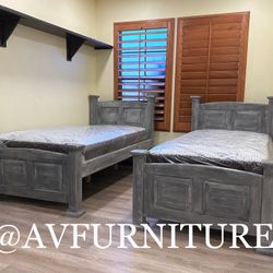 2 Twin Beds And 2 Mattresses