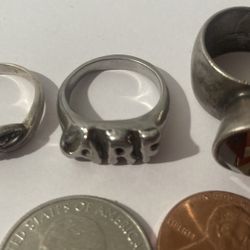 3 vintage Sterling Silver Rings