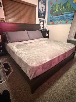 King Bed frame and Mattress