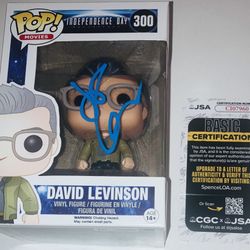 JEFF GOLDBLUM SIGNED AUTOGRAPHED INDEPENDENCE DAY FUNKO POP #300 JSA COA RARE!