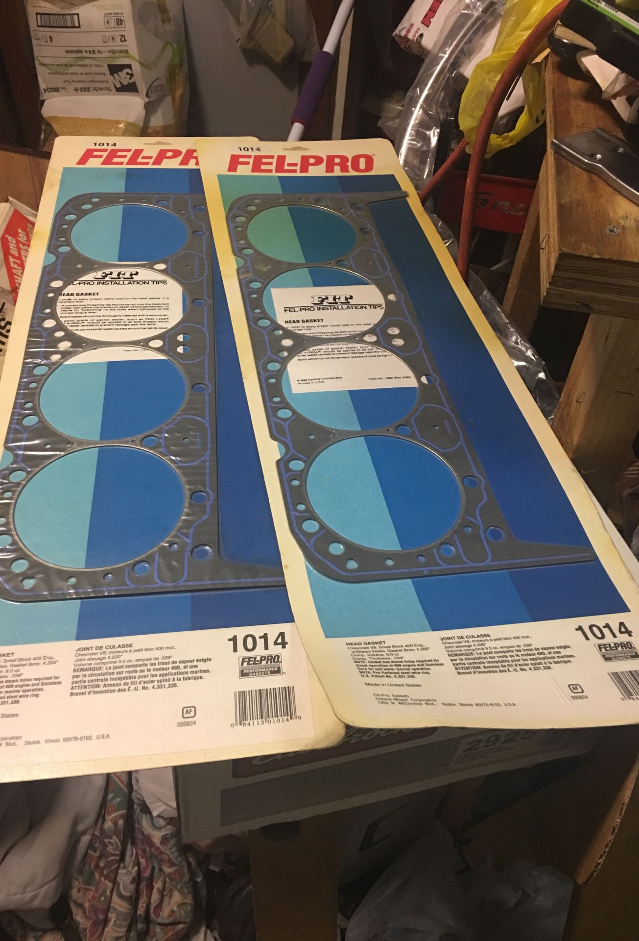 Brand new head gasket for 400 Chevy with steam hole made by fel-pro part number 1014 $40.00