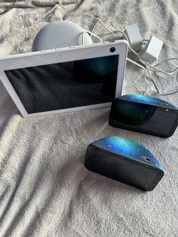 Amazon Echo Show 10 With Rotating base Two Echo Show 5 Kids Units