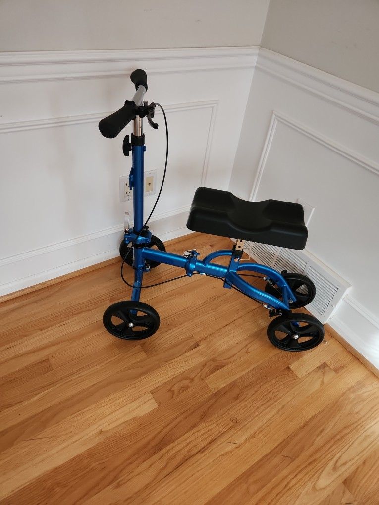 Knee Scooter Walker Adjustable Folds Holds 300 Lbs