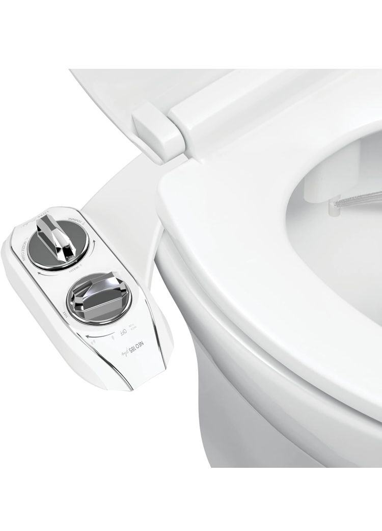 Bidet - LUXE NEO 185 Plus - Dual Nozzle, Non-Electric Bidet Attachment for Toilet Seat Firm on Price