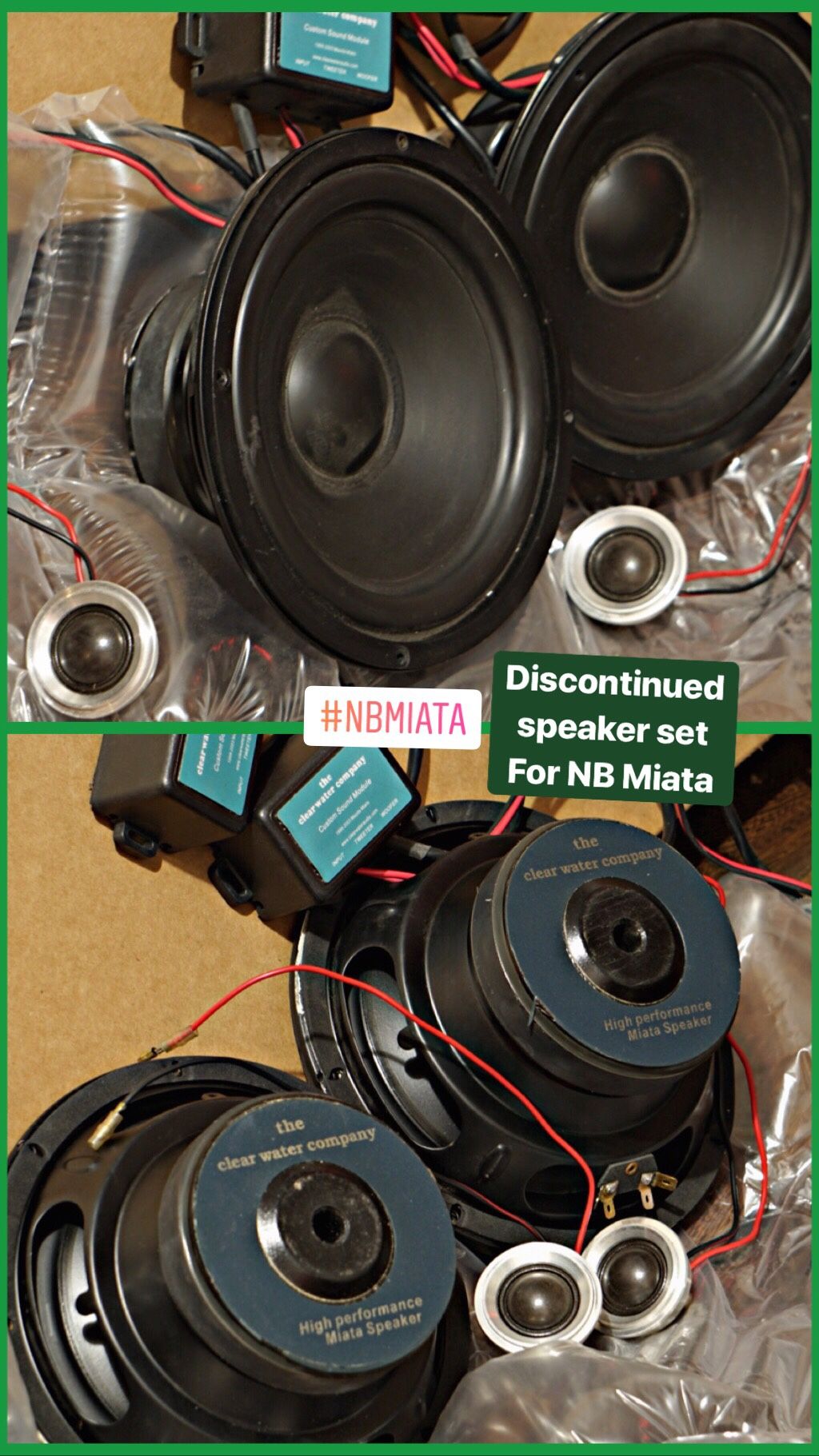 Mazda Miata NB 1999-2001 Clearwater speaker and tweeter system