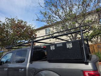 Ladder rack and bins