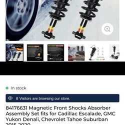 Front Air Strut Shock Absorber With Spring Magnetic Assembly Compatible With 2015-2020 Cadillac Escalade ESV Chevrolet Suburban Tahoe GMC Yukon XL Rep