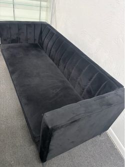 Velvet sofa negro