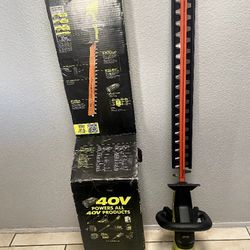 Ryobi 40 V Brushless 26 "Cordless Battery Hedge Trimmer With 2.0 Ah Battery And Charger 