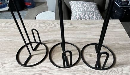 3 Black Metal Paper Towel Holders for $15