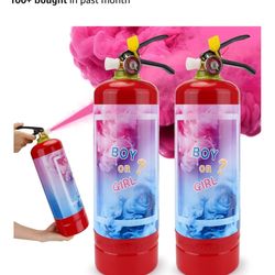Gender reveal pink extinguishers