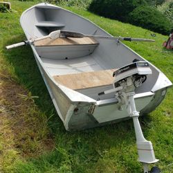 11 1/2ft Aluminum Boat & Ore's $300 w/o Motor Or $400 With Little Gas Motor. No Leaks
