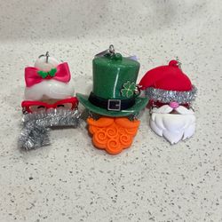 Bath & Body Works Lot Of 3 Holiday Dangle Pocketbac Leprechaun Santa Mrs. Clause