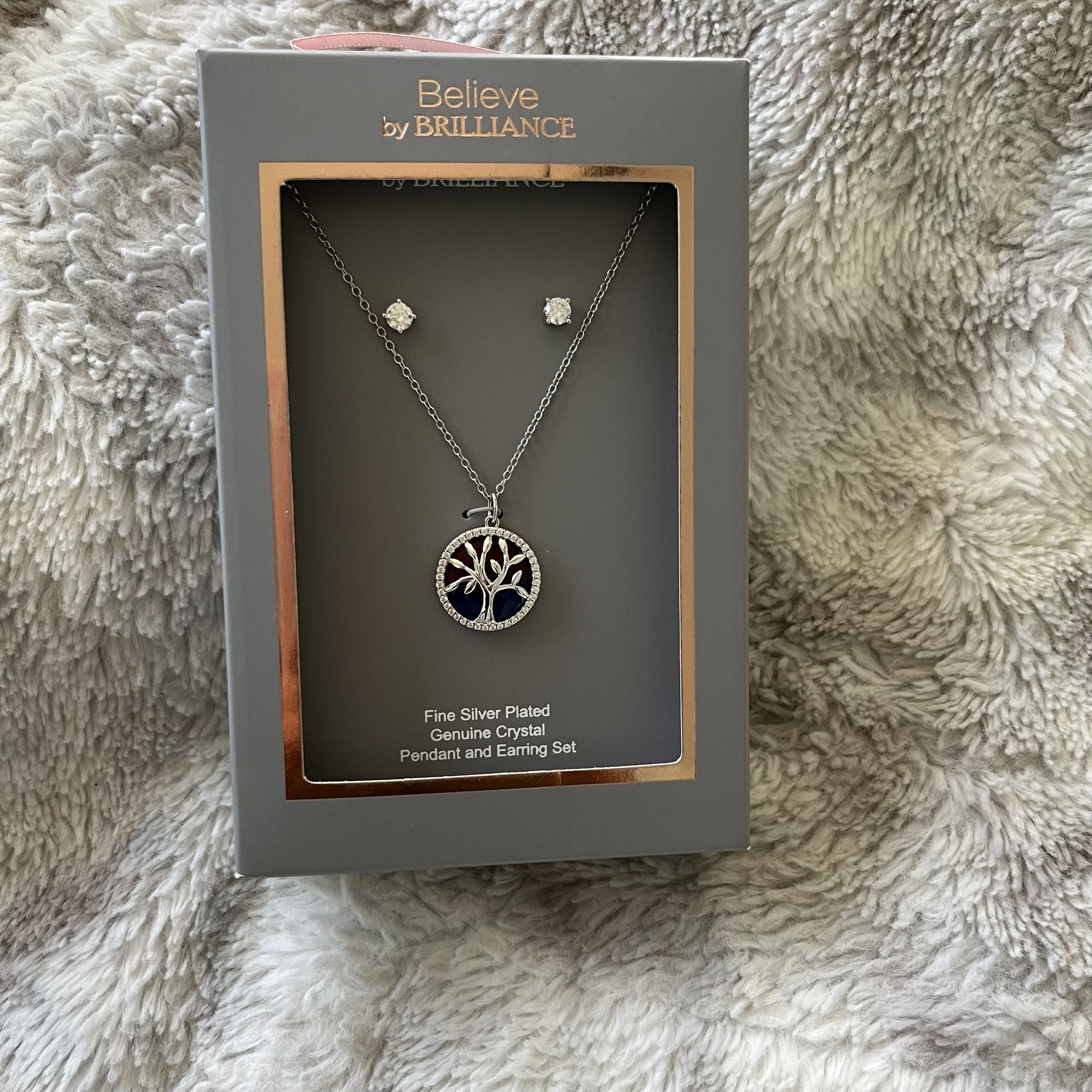 Silver Plated Necklace Set New