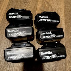Makita 18v  Batteries 