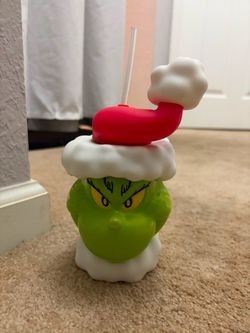 Grinch Character Figural Cup with Straw