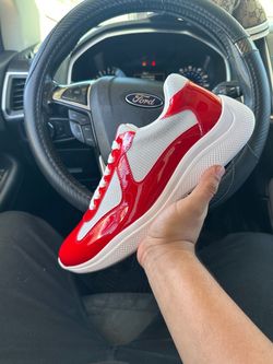 Prada red shoes