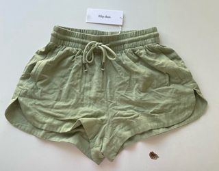 Rhythm Sage Green Linen Shorts