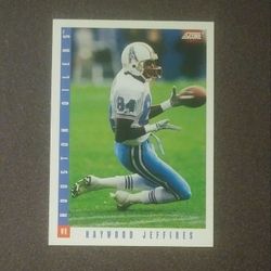 1993 Score Haywood Jeffires Houston Oilers #28 Football Card Vintage Collectible Trading Sports NFL Professional Pro