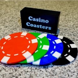 Casino Chip Coasters