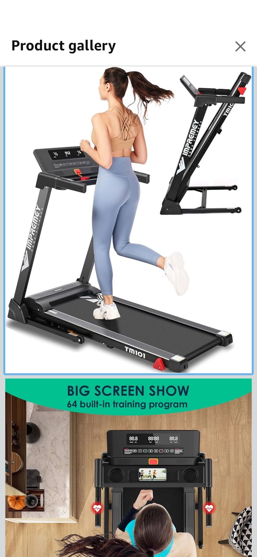 Impremey Foldable Treadmill