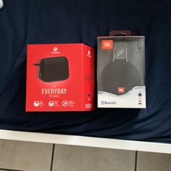 2 portable JBL speakers