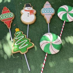 Christmas Yard Decoration Snowman Candy Tree 