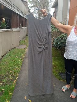 Alex Evenings Silver Sparkly Sleeveless Rhinestone Embellished Formal Dress (18W)