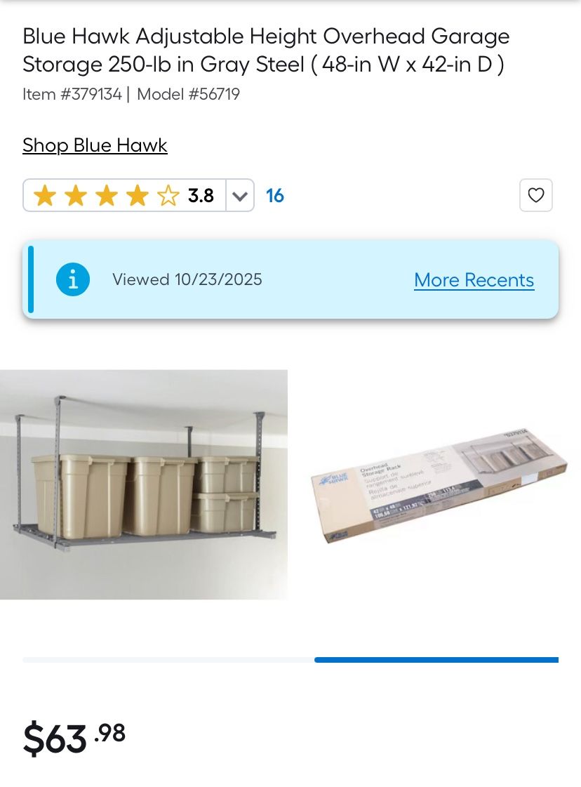 Blue Hawk Ceiling Storage Unit