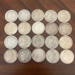 Lot Of 20 Morgan Silver Dollars