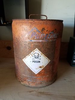 poison oil drum man cave garage decor