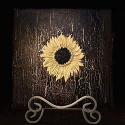 Beautiful, 3-D sunflower painting