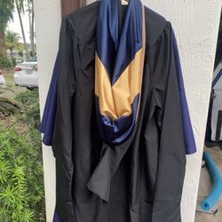 FIU Black Masters Graduation Robe and Hood 