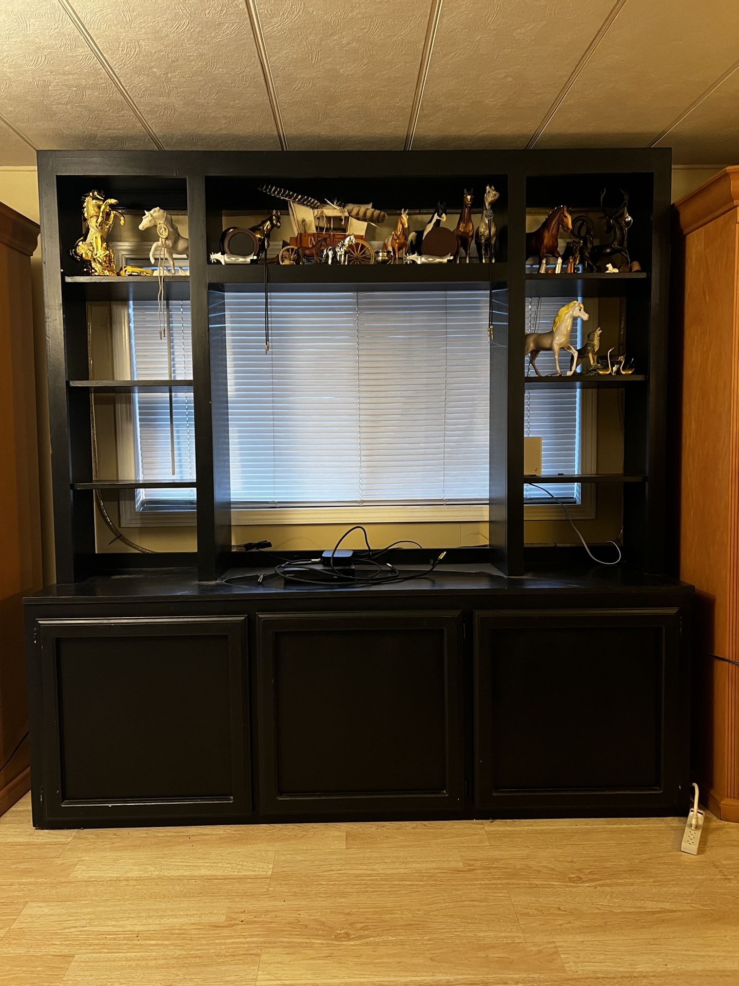Black Wood Entertainment Center