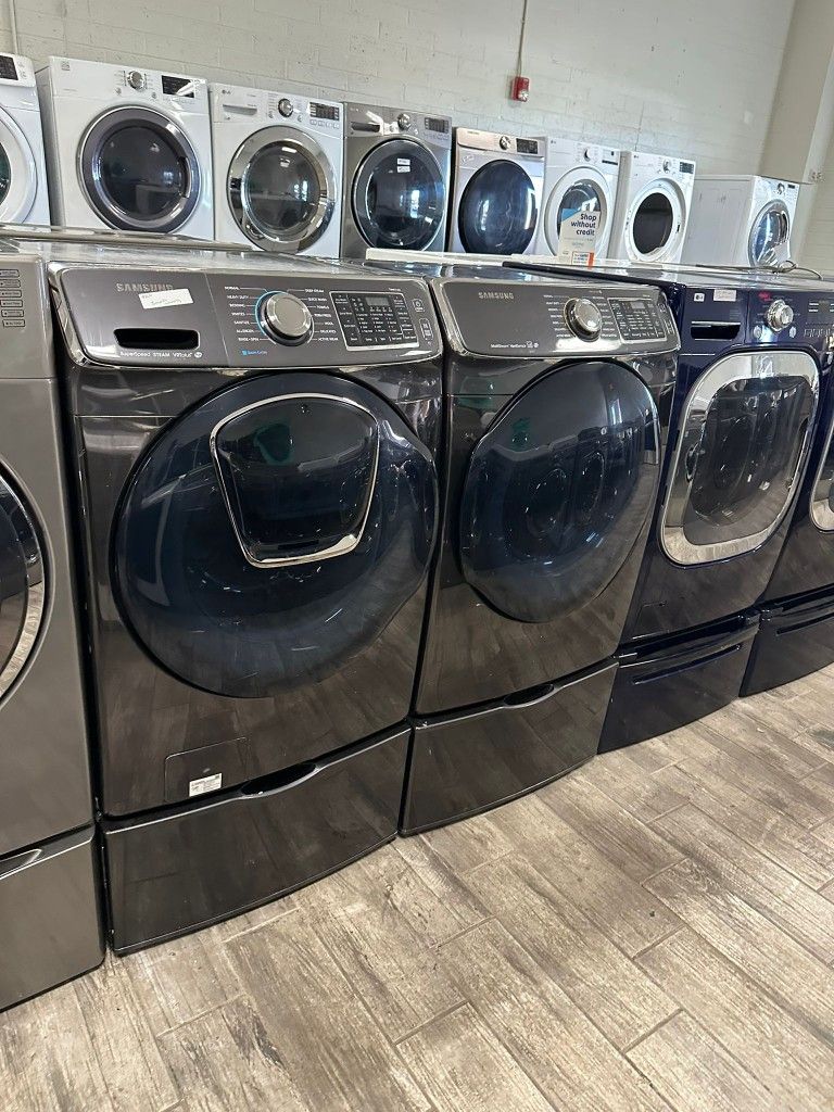 Samsung washer and dryer set electric with warranty