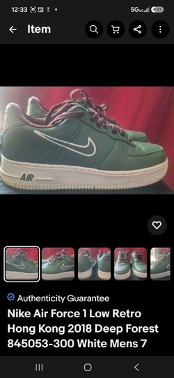 Nike Air Force 1 Low Retro Hong Kong 2018 Deep Forest 845053-300 White Mens 7