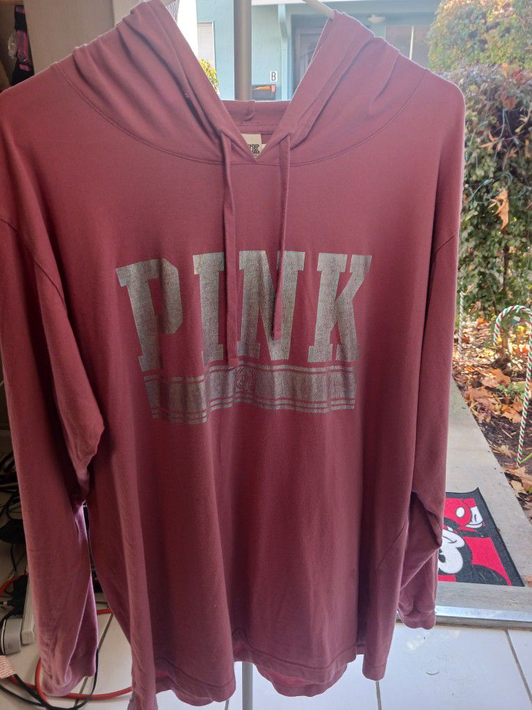 Pink Light Wear Hoodie Sweater Large