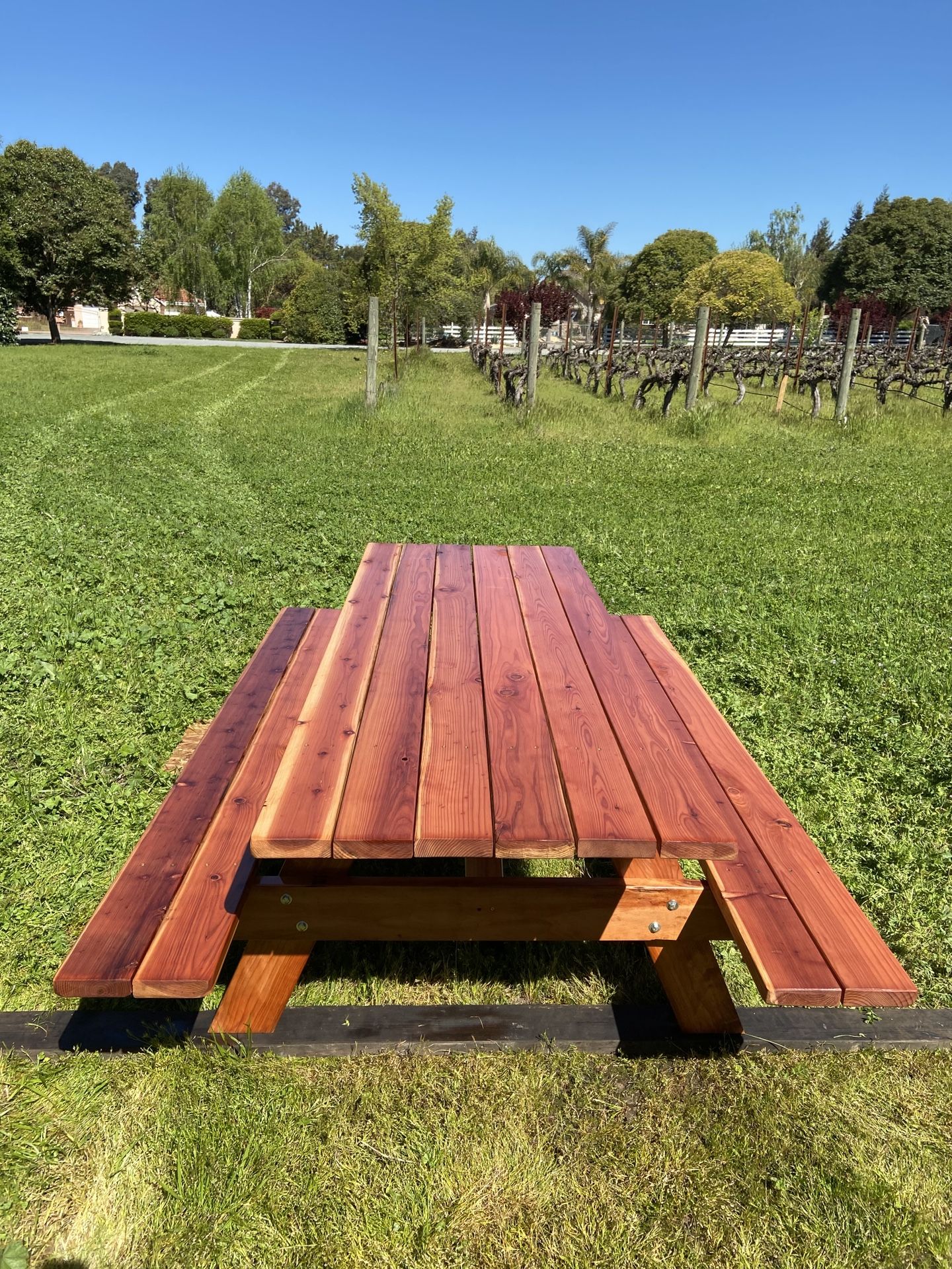Redwood Picnic Tables