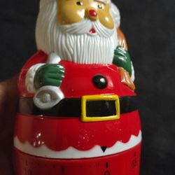 Vtg Santa Kitchen Timer 60 Min Size 5"x2.75" Holiday Theme