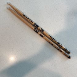 Hard Rock Cafe Palm Springs Drum Sticks Set Skull Iron Cross Vintage