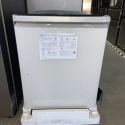 Samsung Bespoke 24 in. Smart Built-In Tall Tub Dishwasher in White Glass with Stainless Steel Tub and AutoRelease, 42dBA