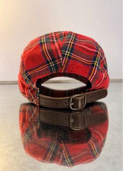 Supreme FW20 Washed Chino Twill Camp Cap Red Tartan