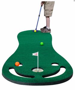 Putting Green Mats Set - Indoor/Outdoor Golf Putting Practice or Golf Game with 78" x 24" Putting Mat