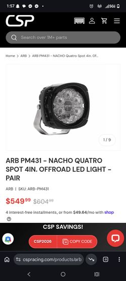 ARB PM431 - NACHO Quatro Spot 4in. Offroad LED Light - Pair