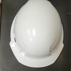 BOLT White Type 1 Class C Front Brim Vented Hard Hat with 6-Point Ratcheting Suspension