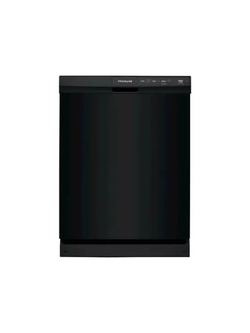 Frigidaire - 24 In. in. Front Control Built-In Tall Tub Dishwasher in Black with 3-Cycles, 55 dBA