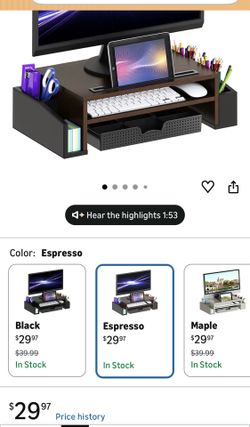 Desk monitor stand/ organizer